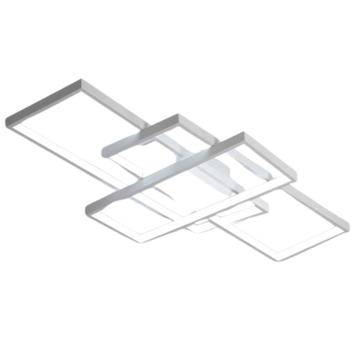 Front. Home Collection - Modern Acrylic LED Ceiling Light 95W Square Flush Mount Chandelier with Remote.