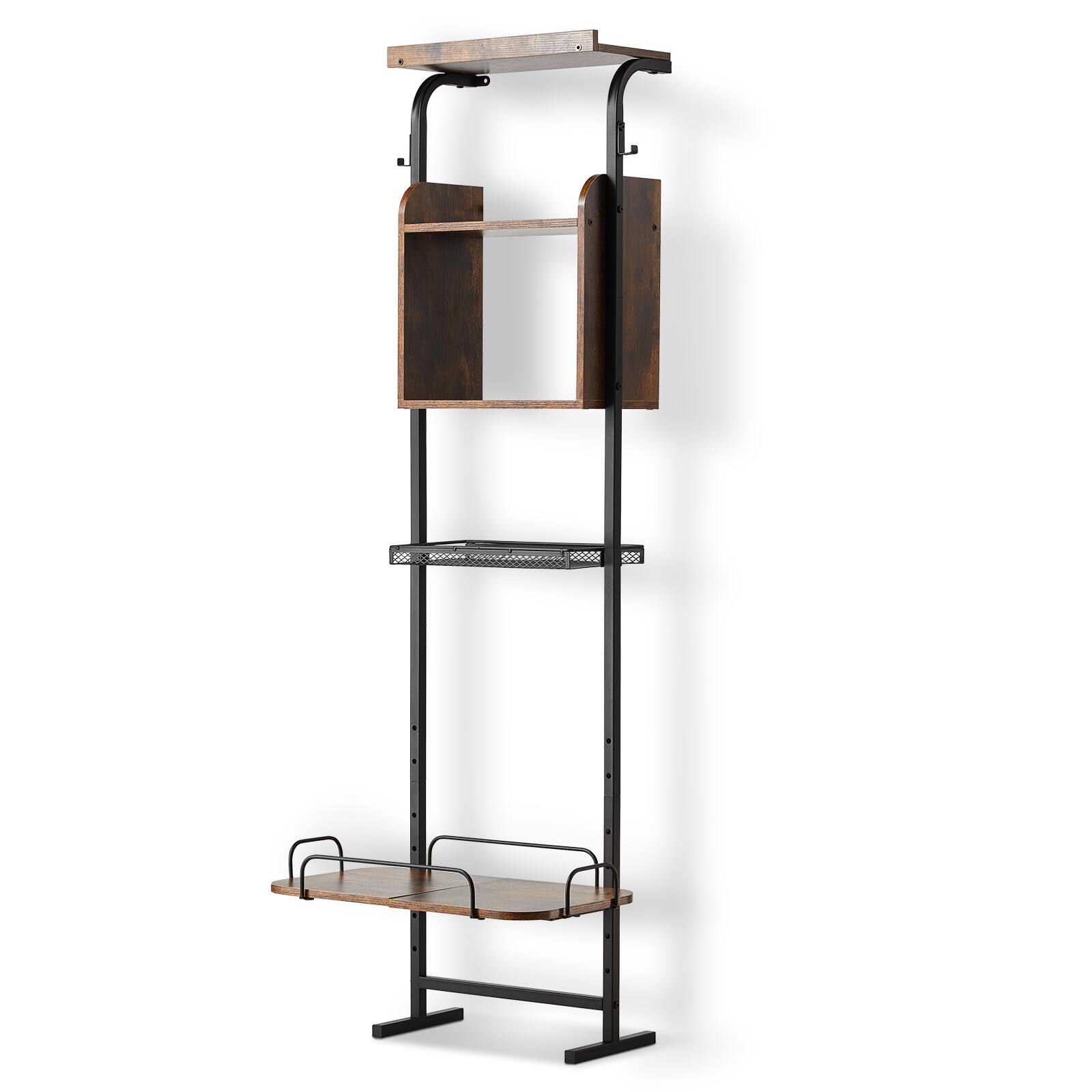 Alt View 5. VEVOR - Pet Feeding Station with Storage, Elevated Dog Bowls, Raised Dog Bowl Stand, Dog Food Storage and Feeder Station - black.