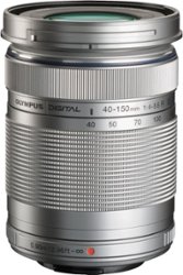 Olympus - M.Zuiko Digital ED 40-150mm f/4.0-5.6 R Telephoto Zoom Lens for Most Micro Four Thirds Cameras - Silver - Front_Zoom