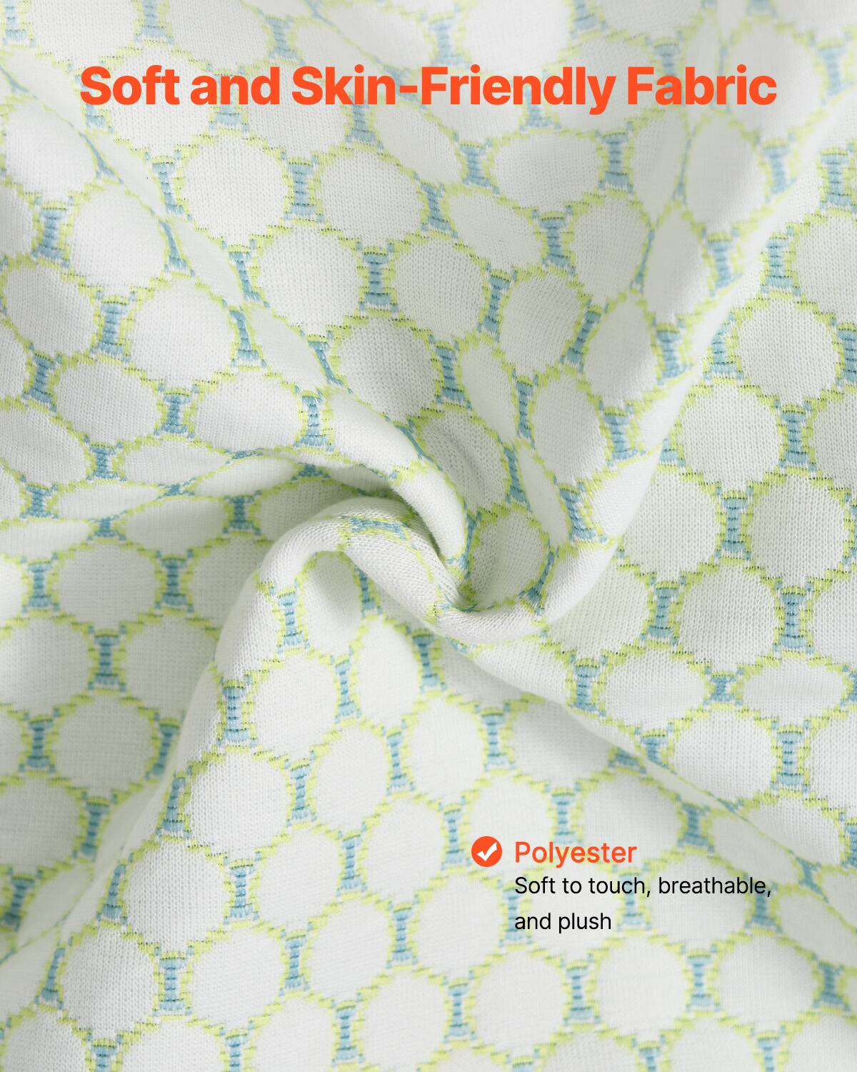 Soft and Skin-Friendly Fabric

Polyester  
Soft to touch, breathable, and plush