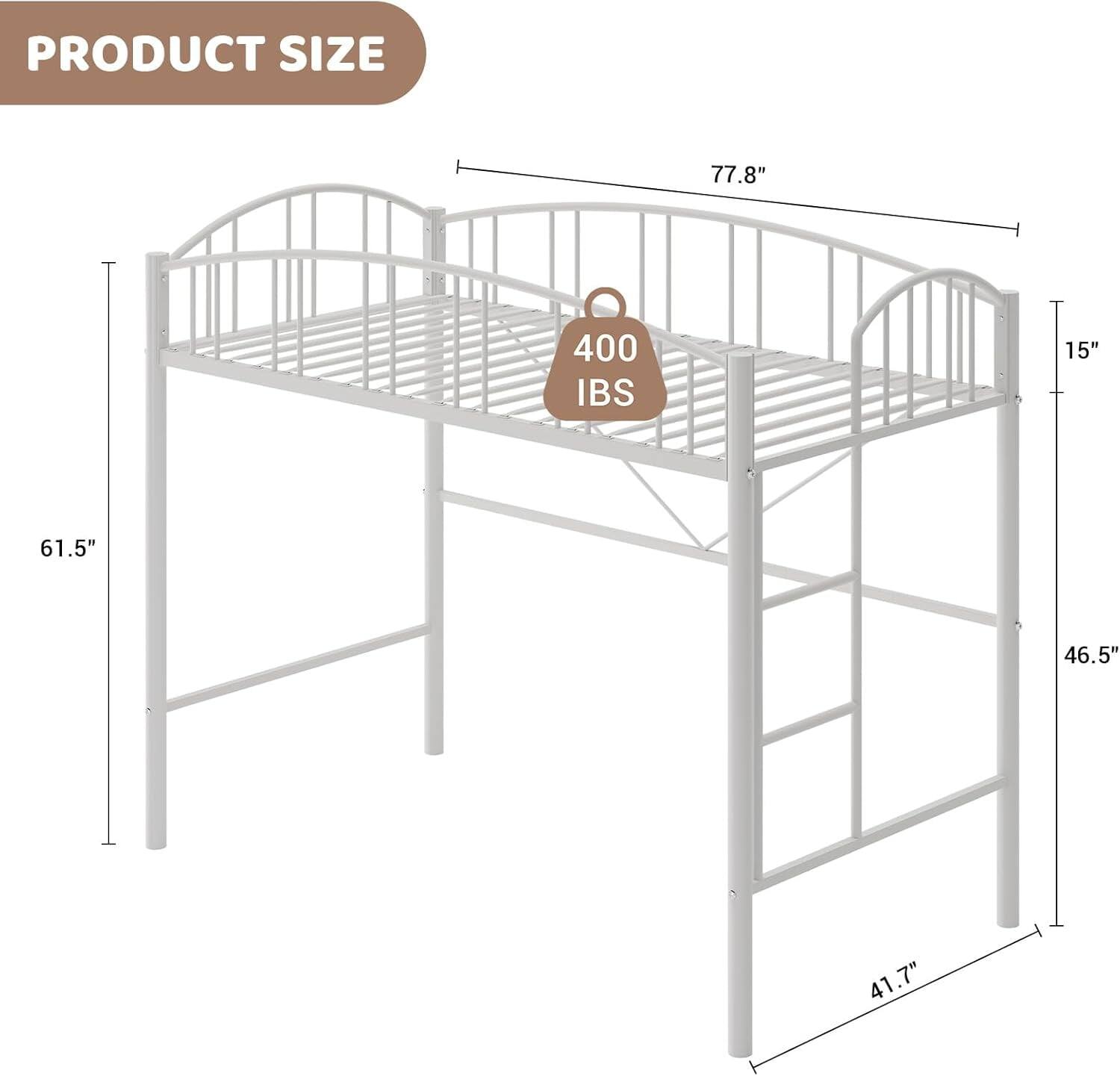 PRODUCT SIZE  
77.8" x 400 IBS x 15" x 61.5" x 46.5" x 41.7"