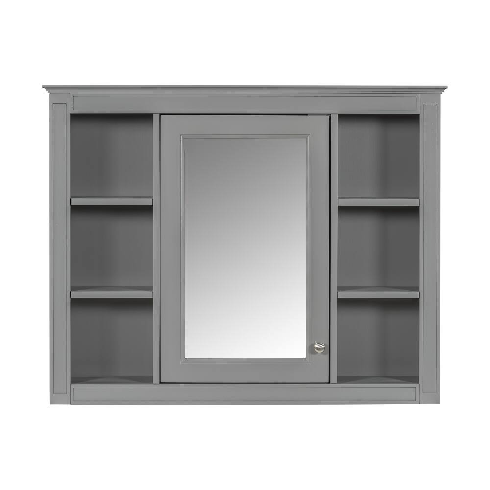 Alt View 4. Loheer - Loheer 36 inch bathroom vanity with sink Grey Modern Solid Wood - Grey.