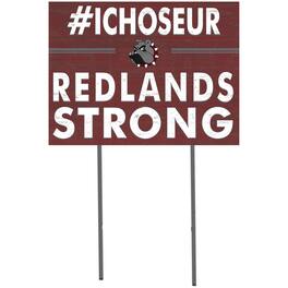 Jardine - University of Redlands Bulldogs 18'' x 24'' I Chose Lawn Sign - Maroon