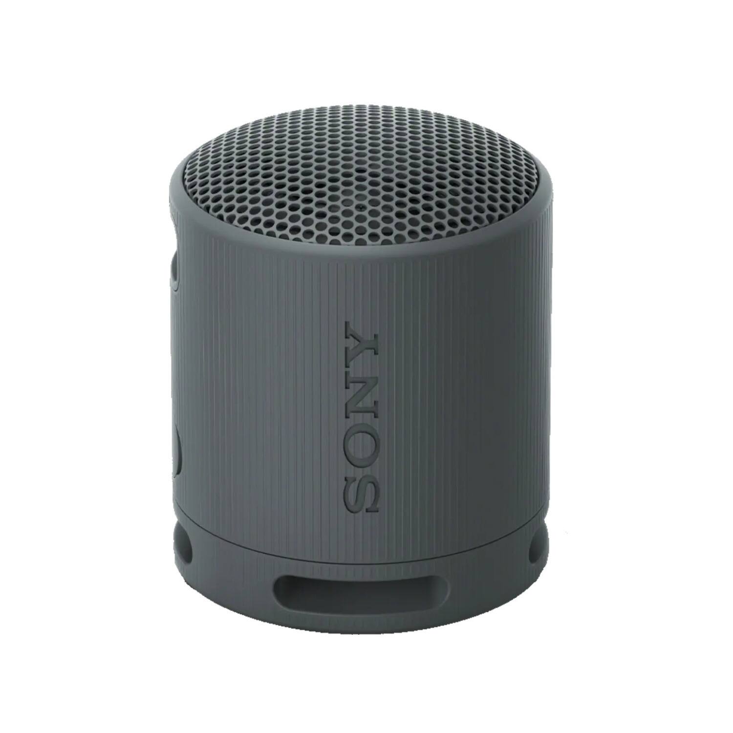 Left. Sony - Sony SRS-XB100 Wireless Bluetooth Portable Lightweight Travel Speaker (Black).