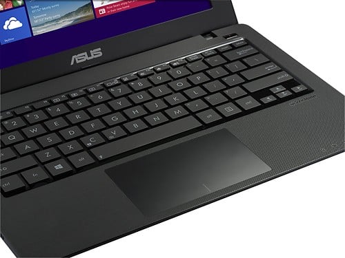 Alt View Standard 3. Asus - 11.6" Touch-Screen Laptop - Intel Celeron - 4GB Memory - 500GB Hard Drive - Black.