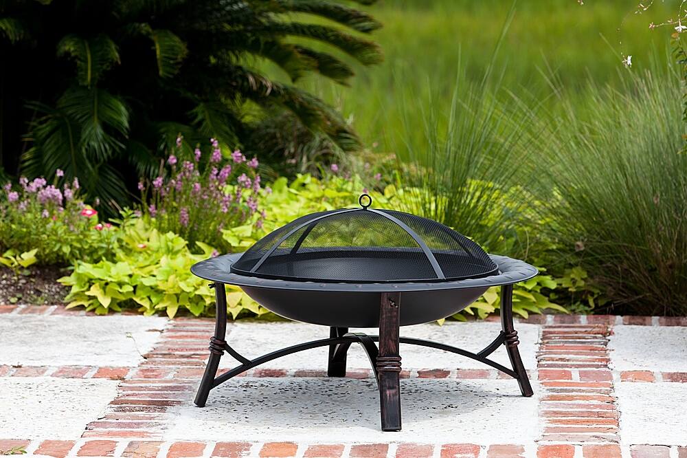 Front. Fire Sense - Roman Fire Pit - Antique Bronze.