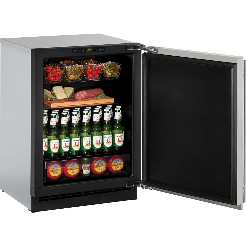 Alt View 11. U-Line - 2000 Series 4.9 Cu. Ft. Built-In Mini Fridge - Stainless Steel.
