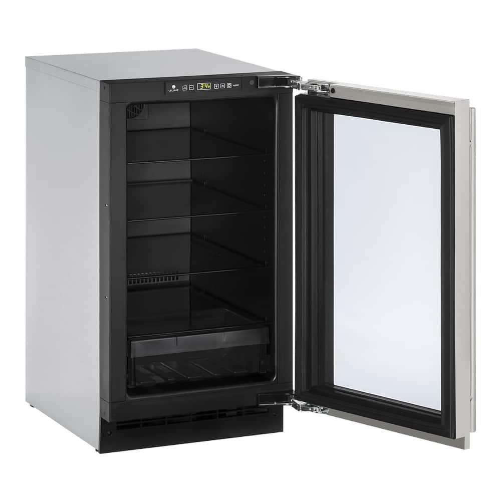 Left. U-Line - 2000 Series 3.6 Cu. Ft. Built-In Mini Fridge - Stainless Steel.