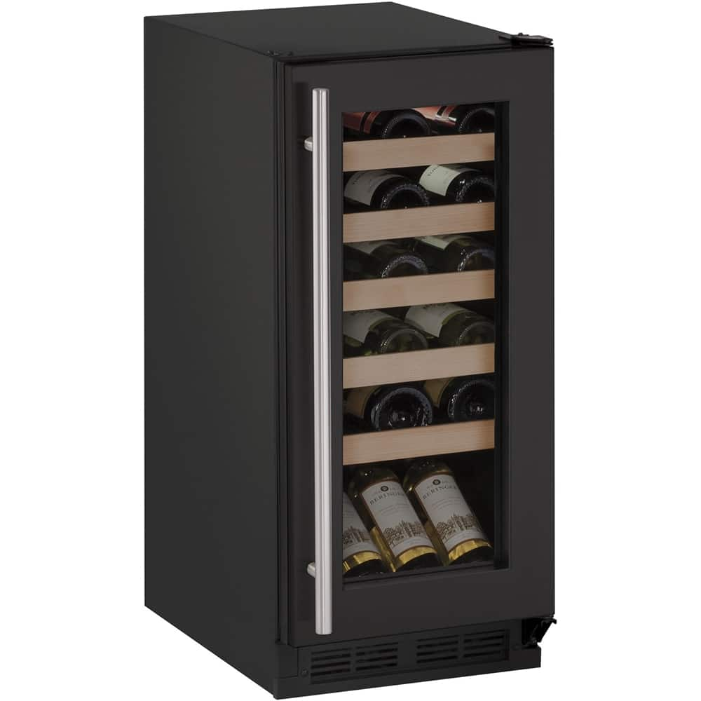 Angle View: U-Line - Wine Captain 24-Bottle Wine Cooler - Black