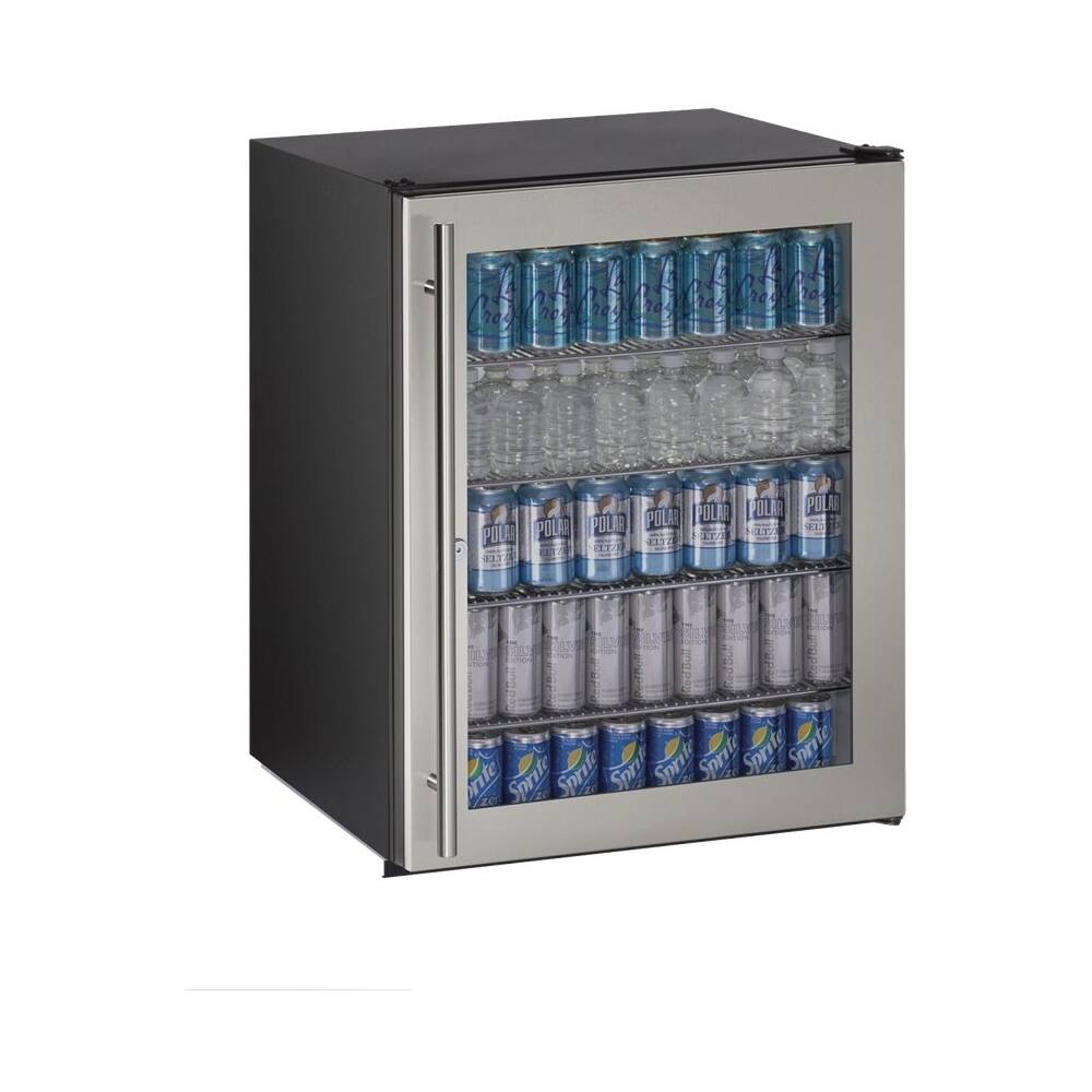 Angle. U-Line - ADA Series 5.4 Cu. Ft. Mini Fridge - Stainless steel.