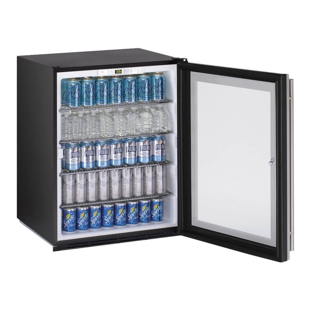 Left. U-Line - ADA Series 5.4 Cu. Ft. Mini Fridge - Stainless steel.