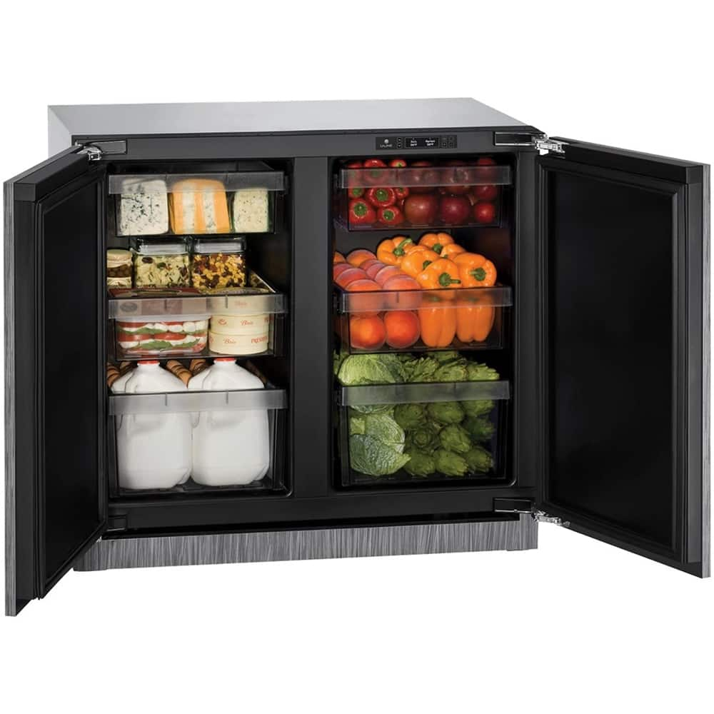 Left View: U-Line - Modular 3000 Series 6.9 Cu. Ft. Built-In Mini Fridge - Custom Panel Ready