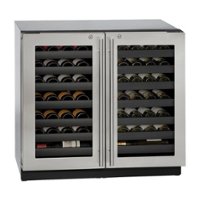 U-Line - Wine Captain 62-Bottle Built-In Wine Cooler - Stainless Steel - Angle_Zoom