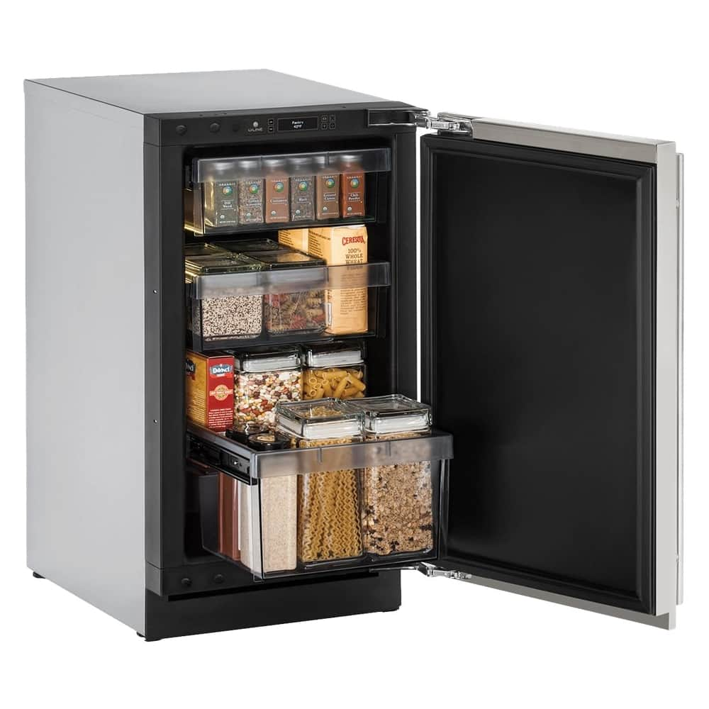 Left View: U-Line - Modular 3000 Series 3.4 Cu. Ft. Built-In Mini Fridge - Stainless solid