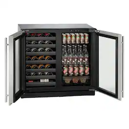 U-Line - Modular 3000 Series 31-Bottle Built-In Wine Refrigerator - Stainless Steel