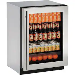 U-Line - 2000 Series 4.9 Cu. Ft. Built-In Mini Fridge - Stainless Steel