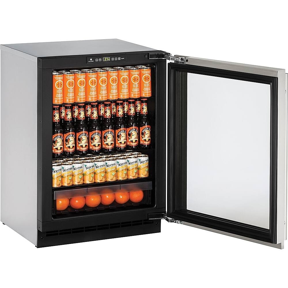 Alt View 11. U-Line - 2000 Series 4.9 Cu. Ft. Built-In Mini Fridge - Stainless Steel.