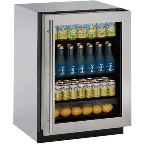 Angle View: U-Line - Modular 3000 Series 4.9 Cu. Ft. Built-In Mini Fridge - Stainless steel