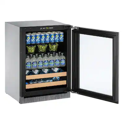 Front. U-Line - 2000 Series 10-Bottle Built-In Wine Refrigerator - Custom Panel Ready.