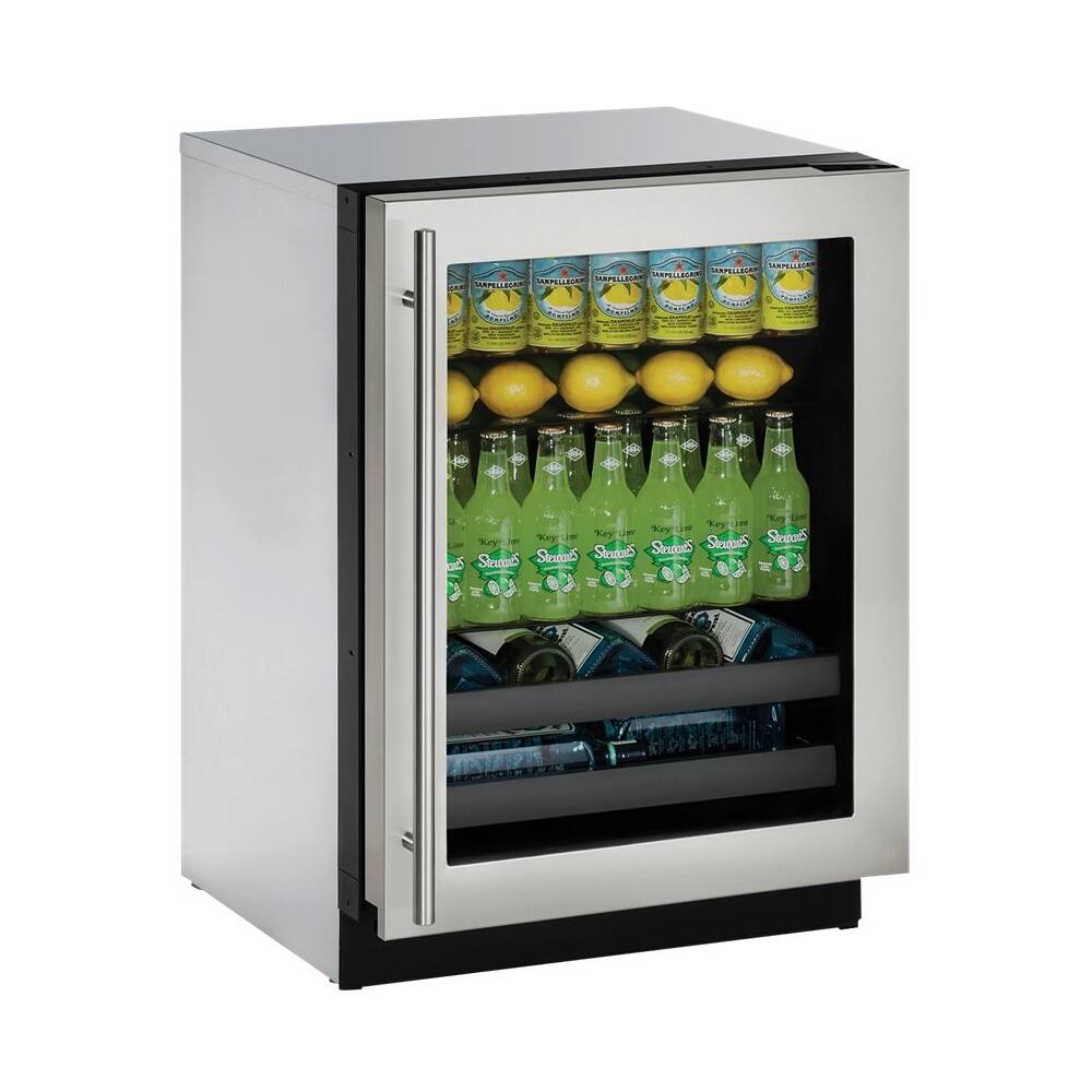 Angle View: U-Line - Modular 3000 Series 10-Bottle Built-In Wine Refrigerator - Stainless steel