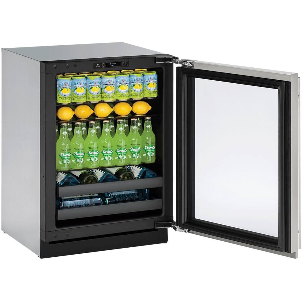 Left View: U-Line - Modular 3000 Series 10-Bottle Built-In Wine Refrigerator - Stainless steel