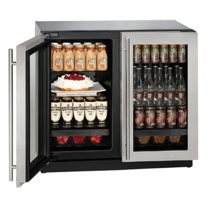 Angle. U-Line - Modular 3000 Series 6.9 Cu. Ft. Built-In Mini Fridge - Custom Panel Ready.