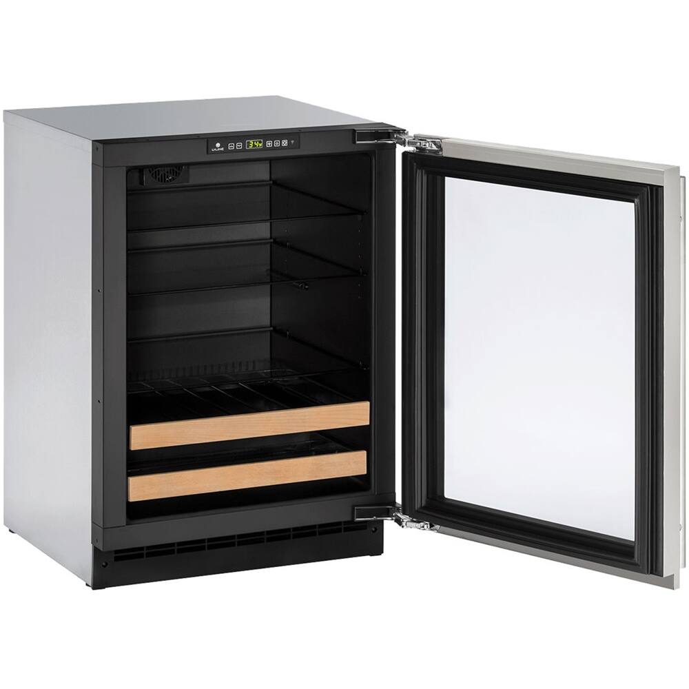 Alt View 11. U-Line - 2000 Series 10-Bottle Built-In Wine Refrigerator - Stainless Steel.