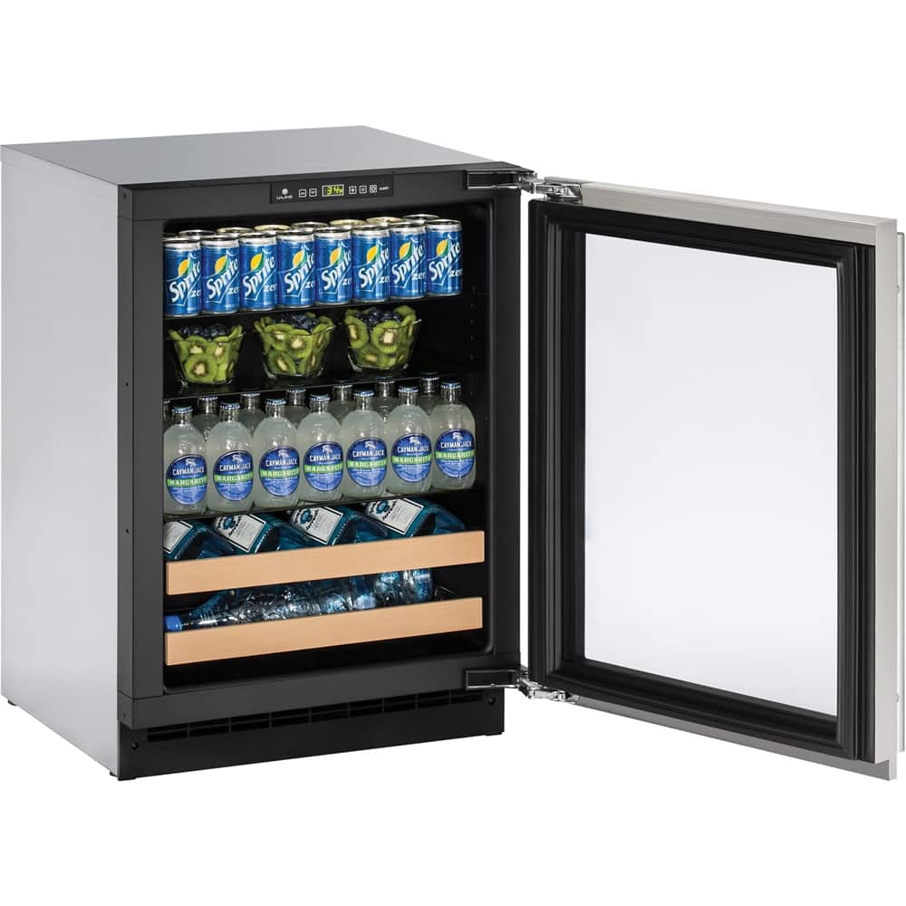 Alt View 11. U-Line - 2000 Series 10-Bottle Built-In Wine Refrigerator - Stainless Steel.