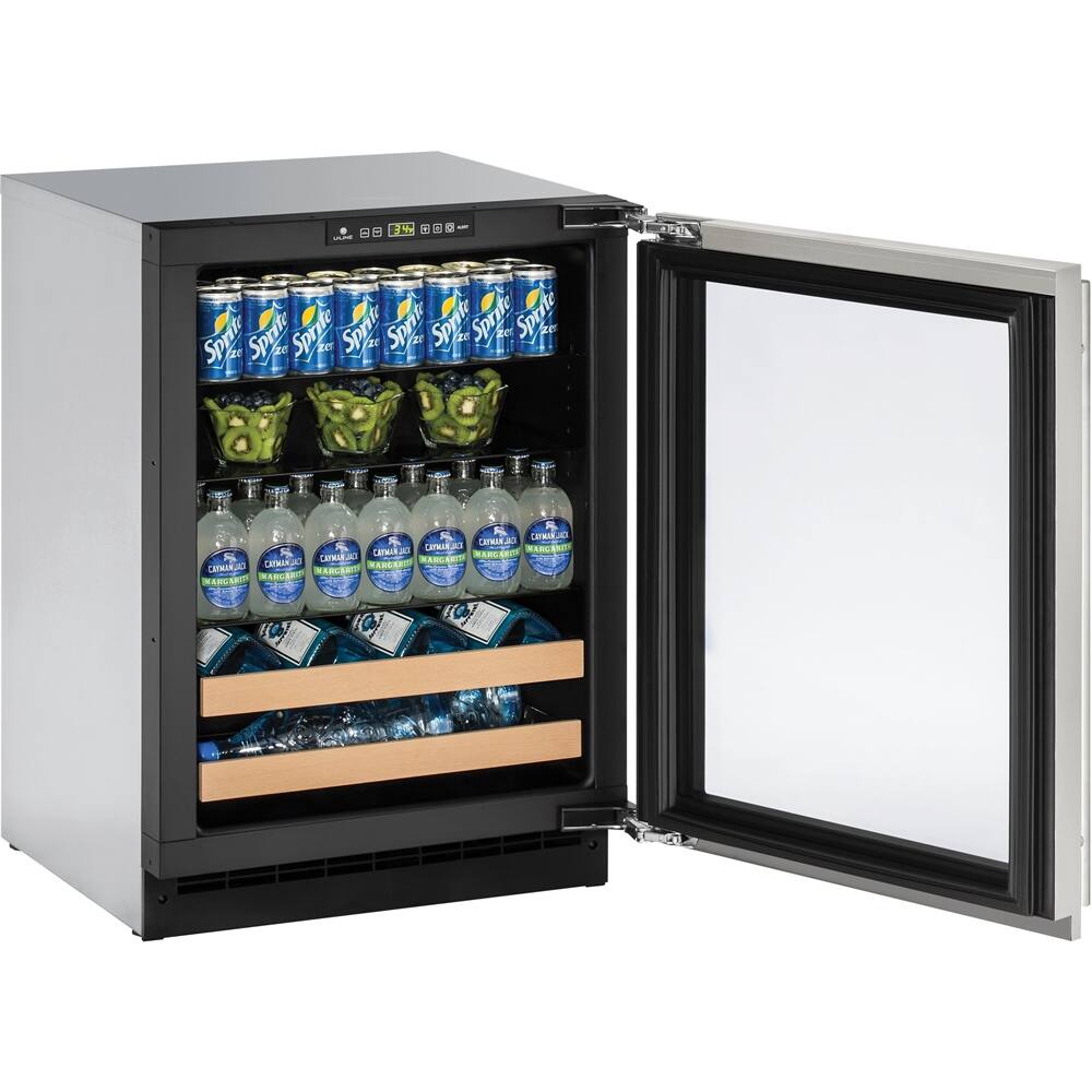 Alt View 11. U-Line - 2000 Series 10-Bottle Built-In Wine Refrigerator - Stainless Steel.