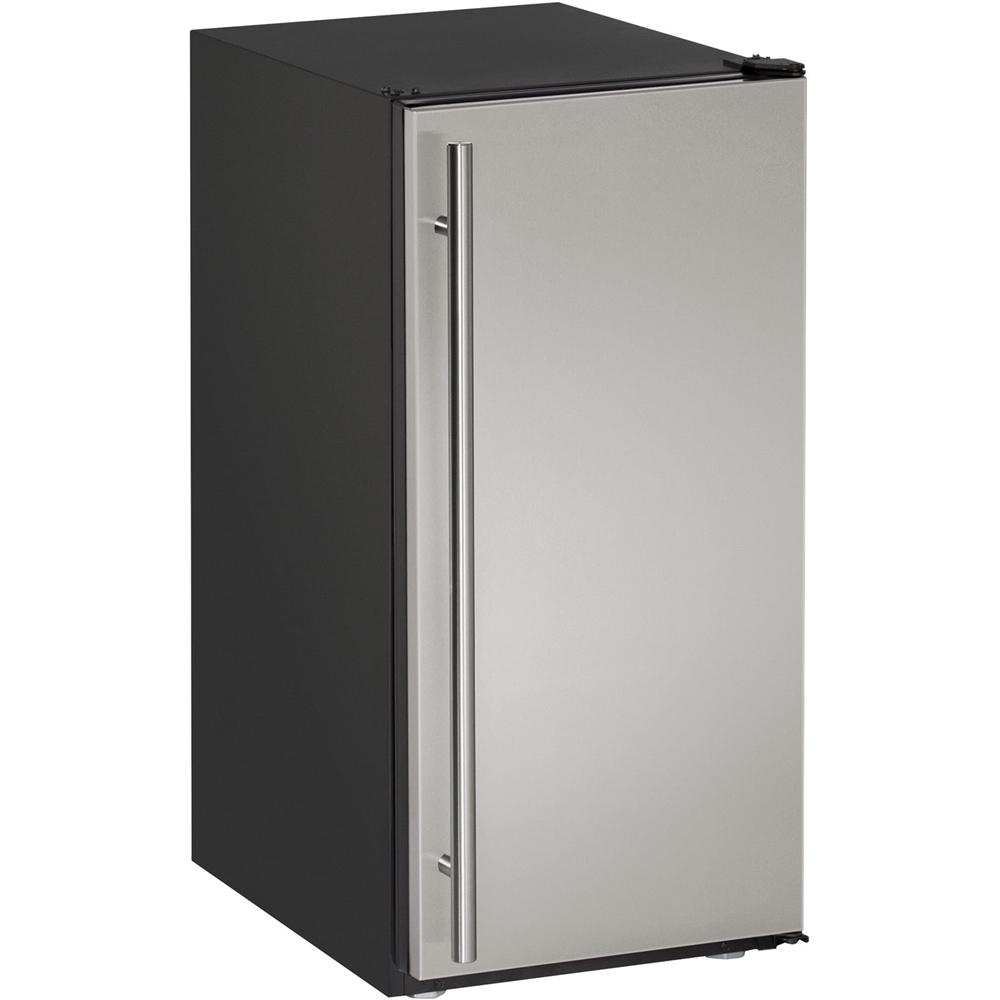 Angle View: U-Line - ADA Series 14.9" 25 lb Freestanding Icemaker - Stainless solid