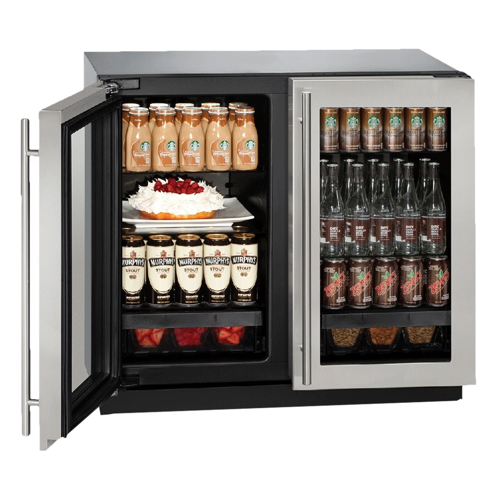Angle View: Lynx - Professional 3.9 Cu. Ft. Built-In Mini Fridge - Stainless steel
