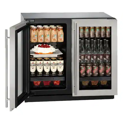 Angle. U-Line - Modular 3000 Series 6.9 Cu. Ft. Built-In Mini Fridge - Stainless Steel.