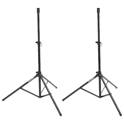 Front. Samson - Speaker Stands (2-Pack) - Black.