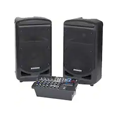Front. Samson - Expedition 800W Bluetooth Portable PA Speaker System - Black.