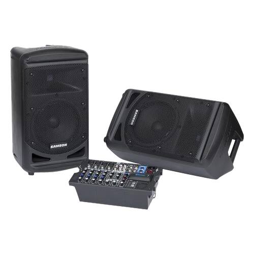 Alt View 11. Samson - Expedition 800W Bluetooth Portable PA Speaker System - Black.