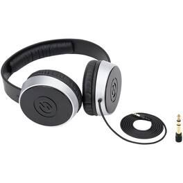 Samson - SR Wired Over-the-Ear Headphones - Silver/Black