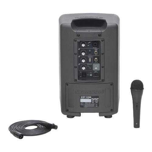 Alt View 13. Samson - Expedition 100W Dual Speaker Bluetooth Battery Powered PA System - Black.
