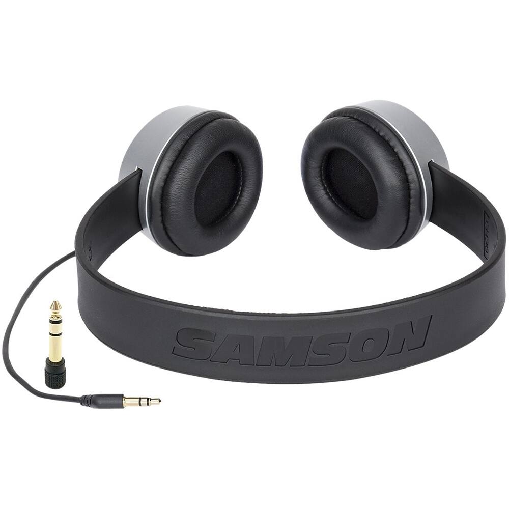 Alt View 11. Samson - SR Wired On-Ear Headphones - Silver, Black.