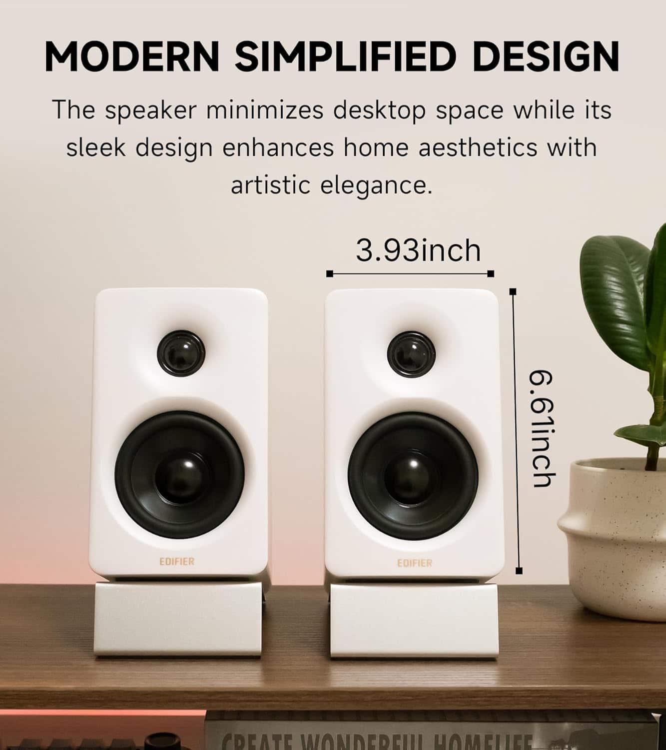 Edifier M60 Compact Desktop 2.0 Speakers (Pair) Ivory M60 - White