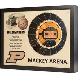 YouTheFan - Purdue Boilermakers 25.5'' x 19.5'' 25-Layer StadiumViews 3D Wall Art - Brown