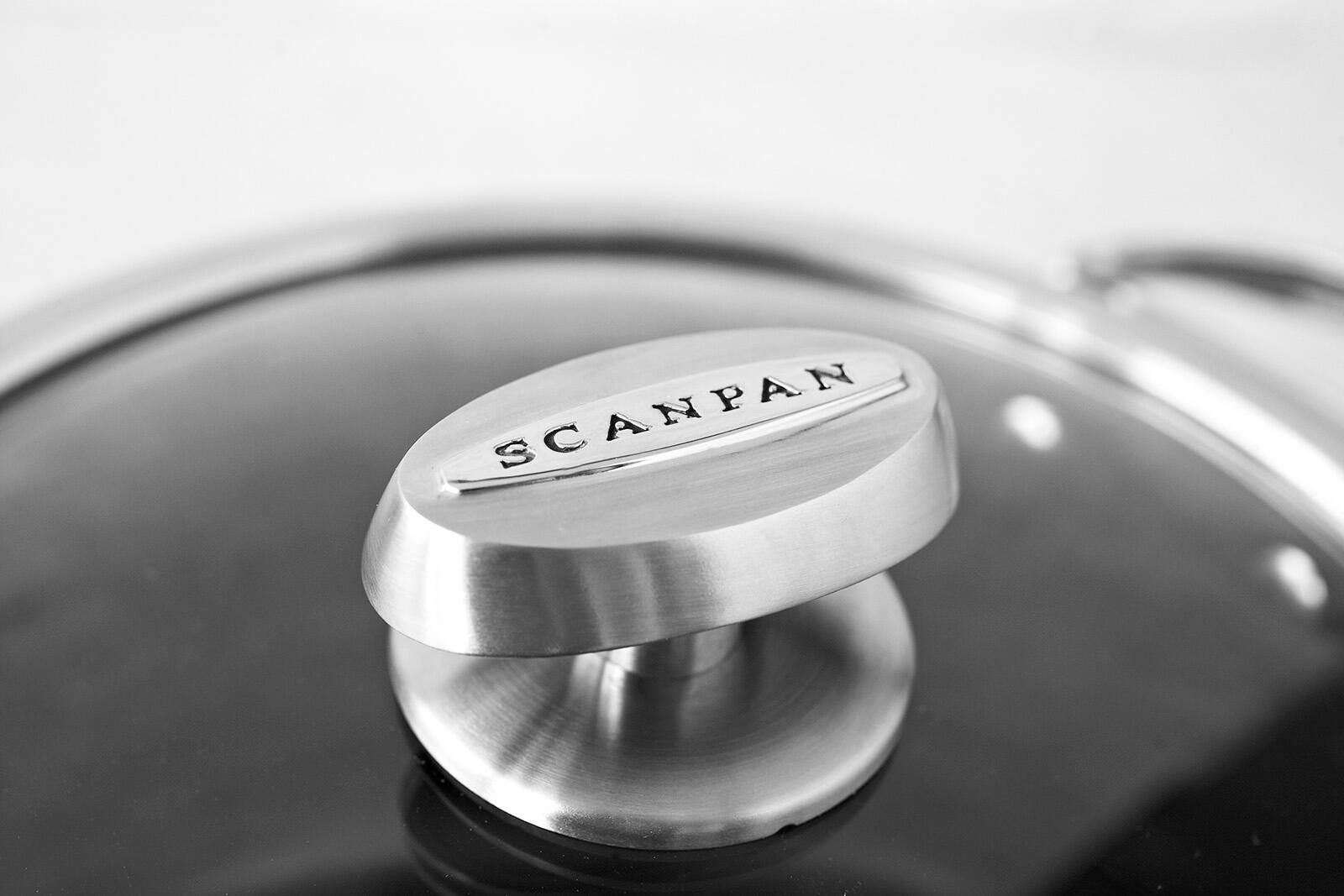 Alt View 2. Scanpan - Pro IQ 2.6 Quart Covered Saucepan - Black.