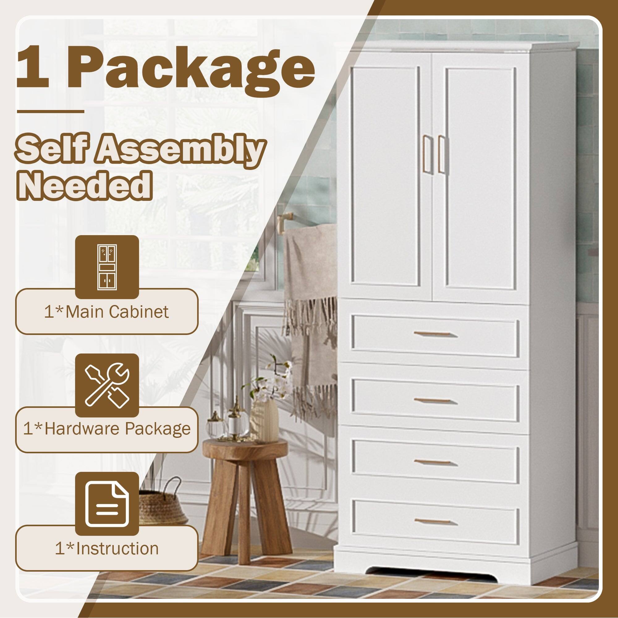 1 Package  
Self Assembly Needed  

1* Main Cabinet  
1* Hardware Package  
1* Instruction