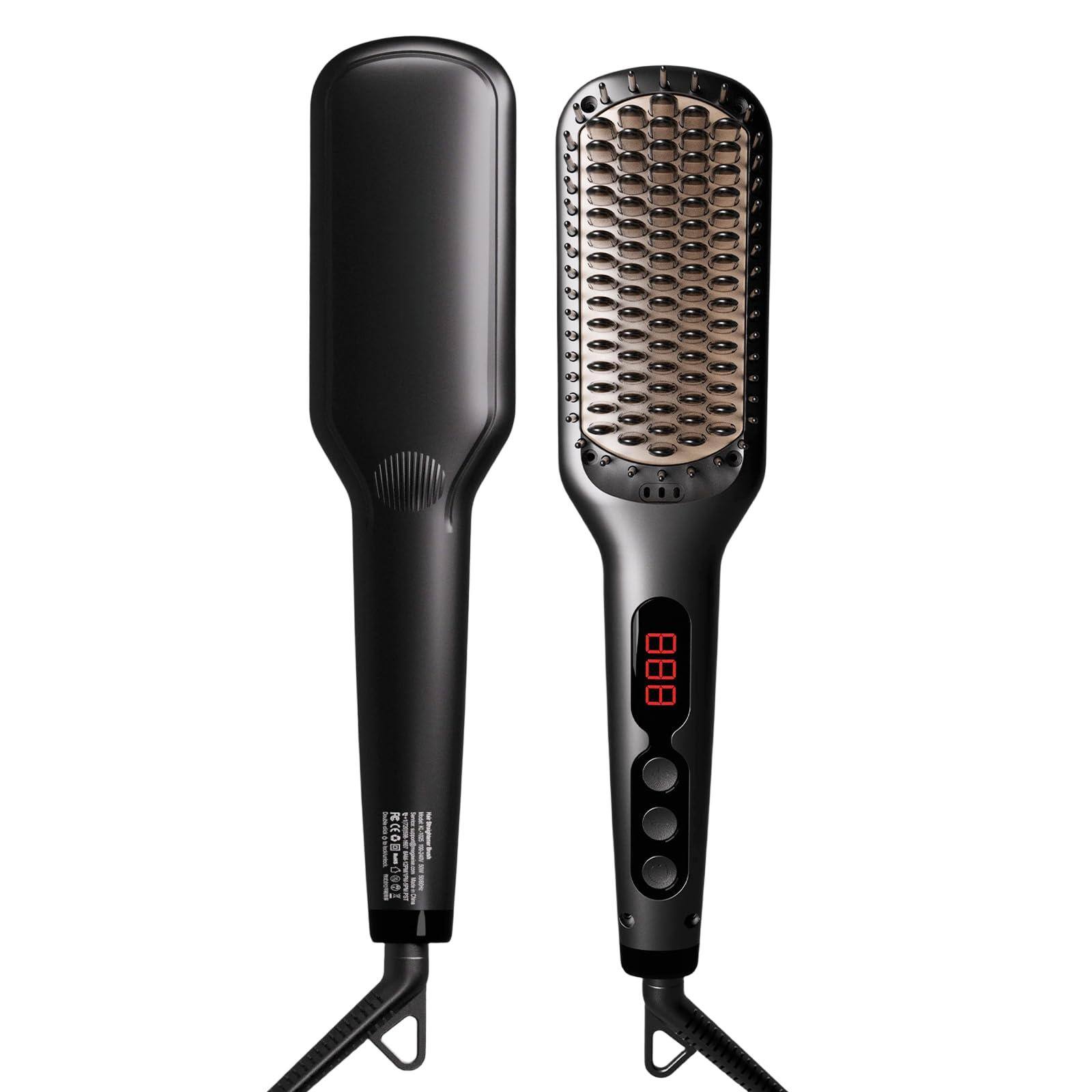 Front. Dazzling Pops - Pro Ceramic Ionic Hair Straightener Brush For Home Salon Mch Fast Heating Tech With Auto off Safety - Default.