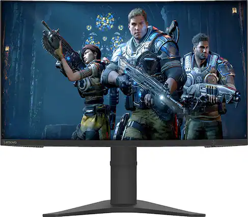 Front. Lenovo - Lenovo G27c-10 Monitor 27" FHD 1920x1080 165Hz 1ms - Black.