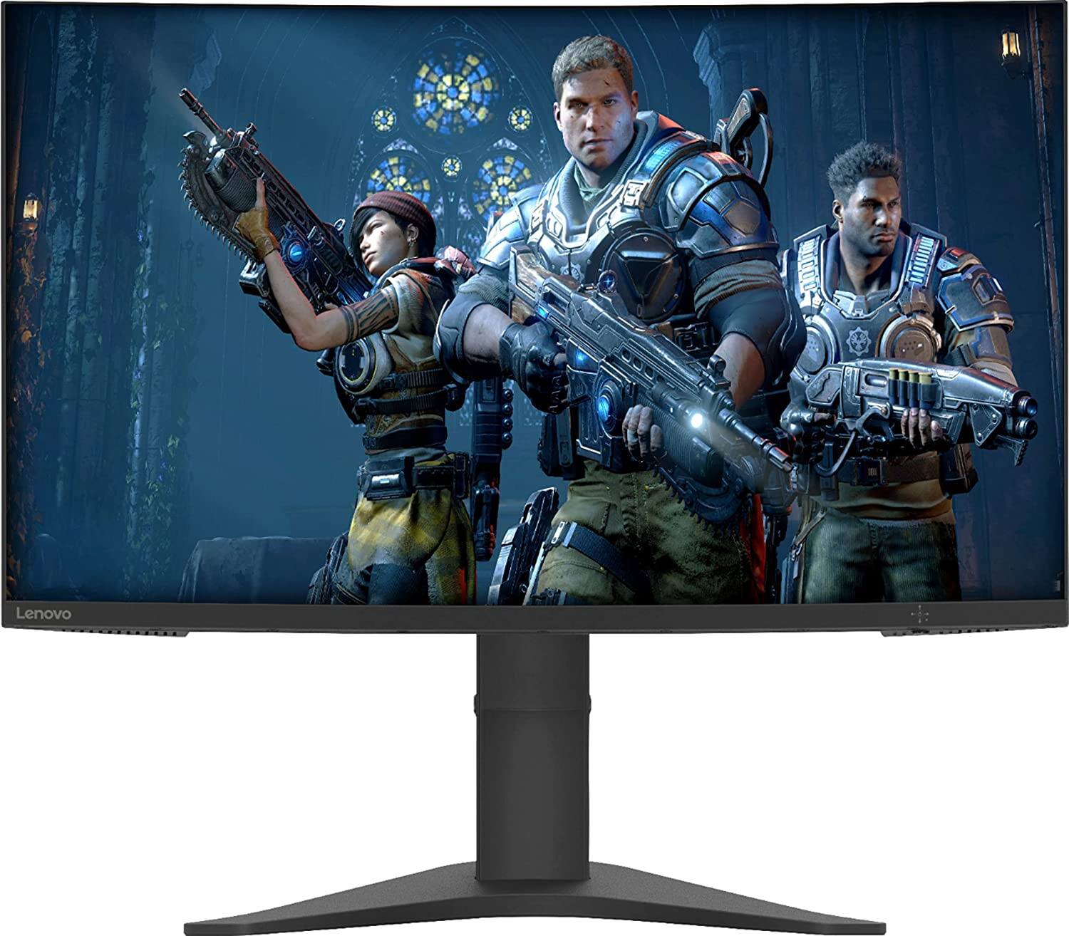 Front. Lenovo - Lenovo G27c-10 Monitor 27" FHD 1920x1080 165Hz 1ms - Black.