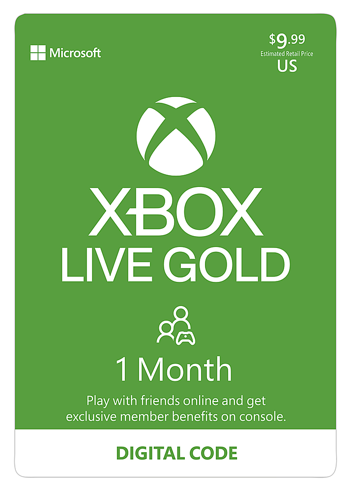 liter Aarde Eenheid Microsoft Xbox Live 1 Month Gold Membership [Digital] Digital Item - Best  Buy