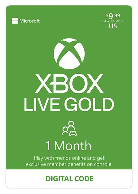 onkruid aankleden Giraffe Microsoft Xbox Live 1 Month Gold Membership [Digital] Digital Item - Best  Buy