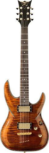 Front Standard. DBZ Guitars - Barchetta FM 6-String Full-Size Electric Guitar - Tiger Eye.