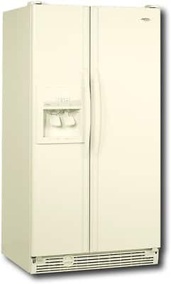 Angle Standard. Whirlpool - 25.3 Cu. Ft. Side-by-Side Refrigerator - Biscuit on Biscuit.