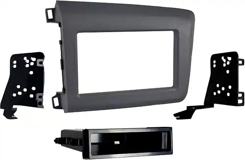 Front. Metra - Dash Kit for Select 2012-2012 Honda Civic DIN - Gray.
